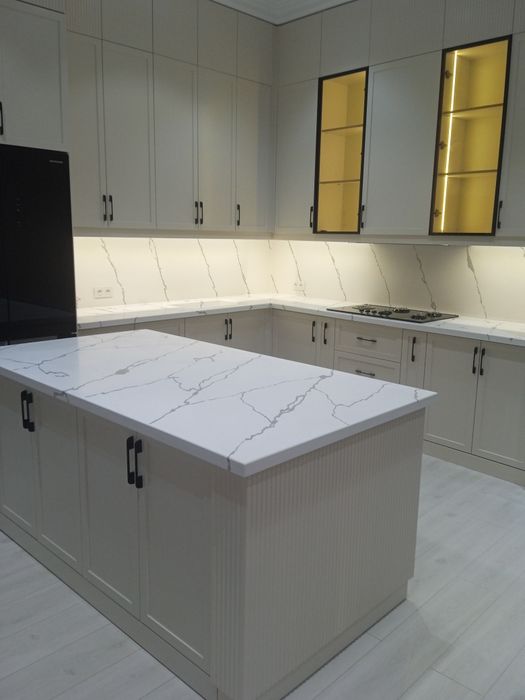 Куйма тош!! Литьевой камень из жидкого гранита. Кухня учун столешница