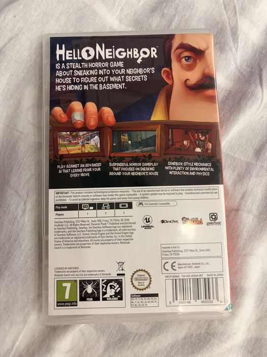 Hello neighbor Nintendo Switch
