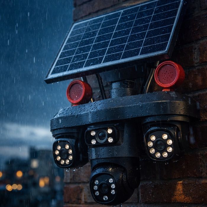 Соларна камера LYLU със SIM карта, 4 лещи и 26 диода – интелигентна за