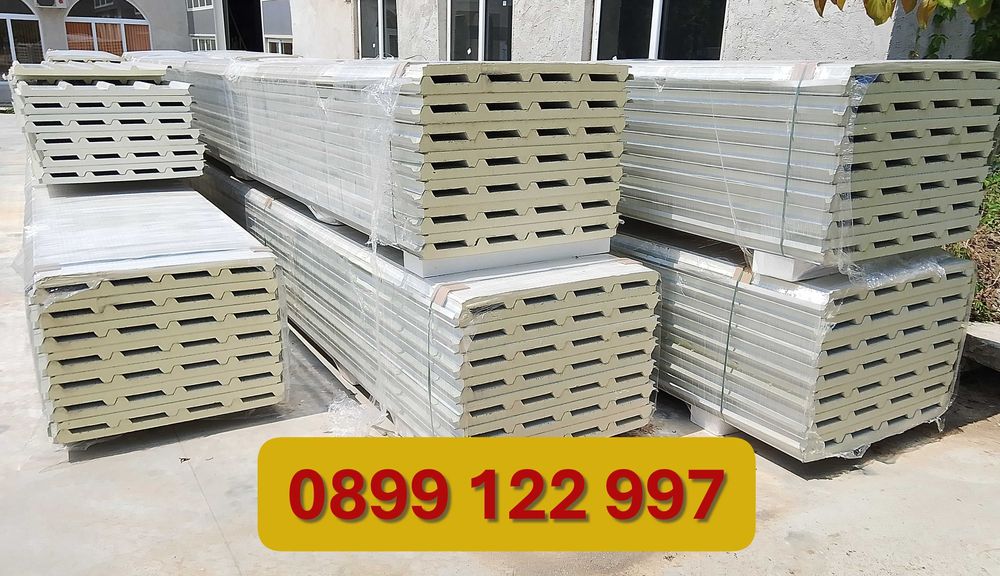 Сандвич панели / Термо панели на склад, покрив, 5 ребра, 40мм