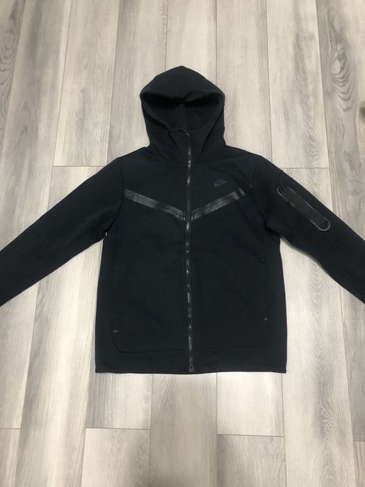 зип худи nike tech черный