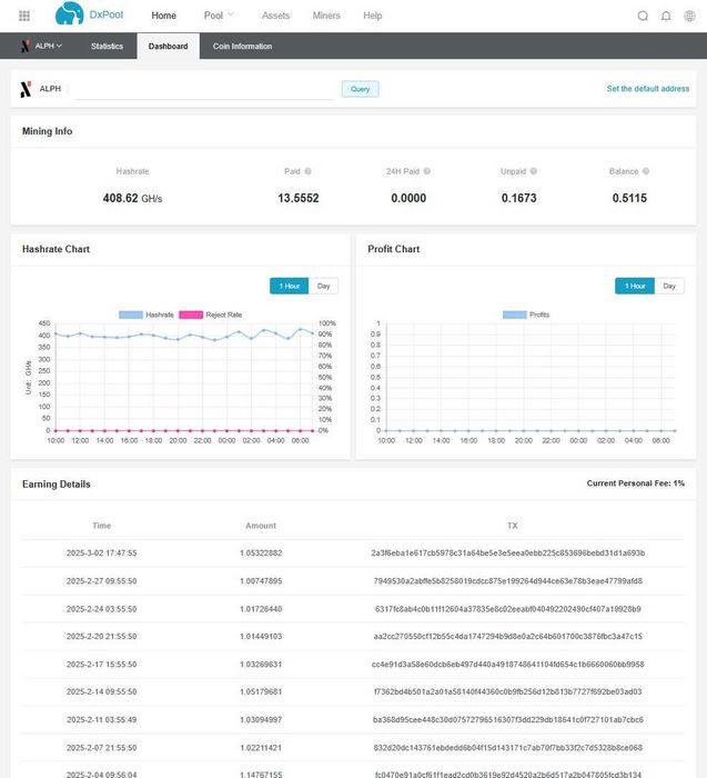 Miner ASIC AL0 + PSU Iceriver - 100W, silențios, pt minare APLH Mining