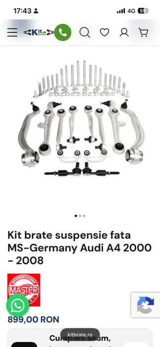Kit brate noi audi a4