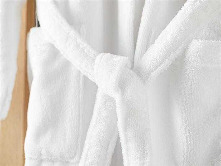 Halat ALB de baie hotelier, calitate Premium, bumbac velour 100%