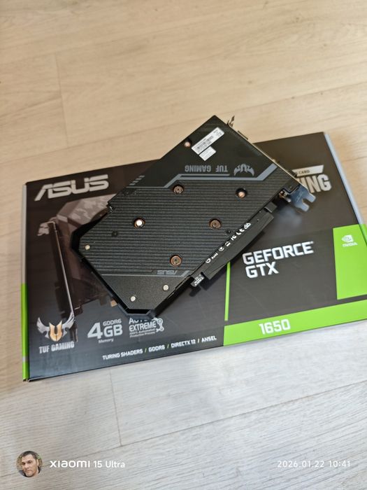 ASUS TUF GTX 1650 4GB GDDR6 - Перфектна, в гаранция!
