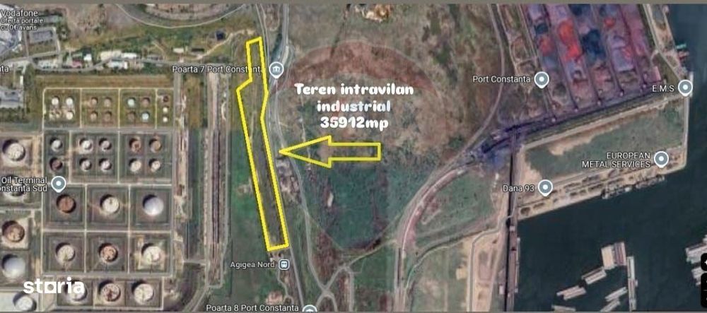 Teren industrial de vanzare, zona Poarta 7, Constanta