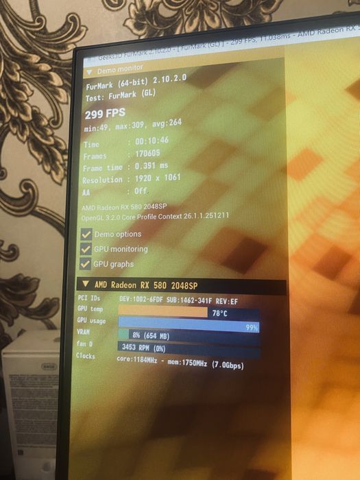 Видеокарта Rx580 8Gb 2048SP