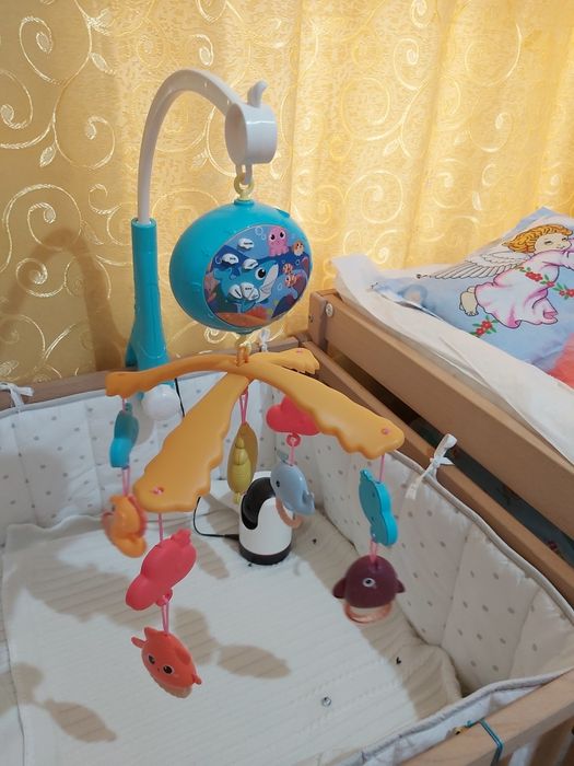 Carusel muzical cu telecomanda proiector și 200 de melodii Marine Life
