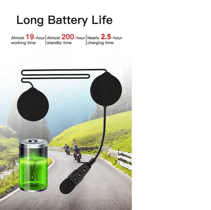 EJEAS E1+ Bluetooth 5.1 Слушалки за мотоциклетна каска, CVC