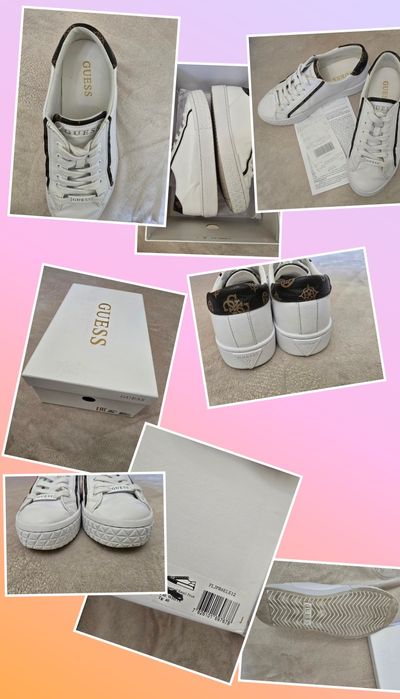 Sneakers Guess Pardie6 FLJPR6 ELE12 Alb