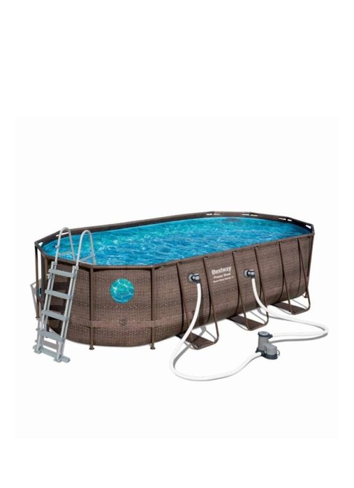 Piscina cu cadru metalic Bestway, ovala, 427 x 250 x 100 cm