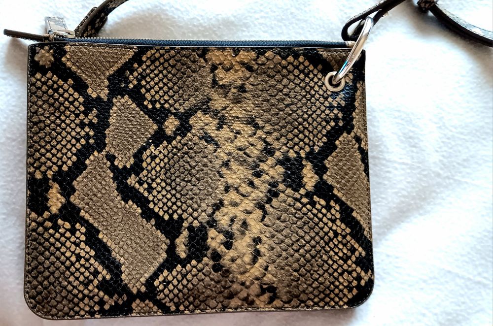 Geanta Piele Naturala H&M Crossbody, Calitate Premium, Piele Sarpe