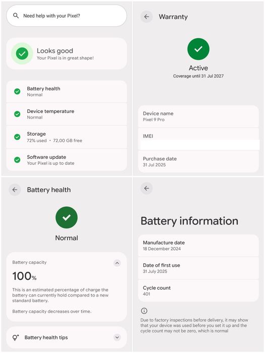 Google Pixel 9 PRO în garanție