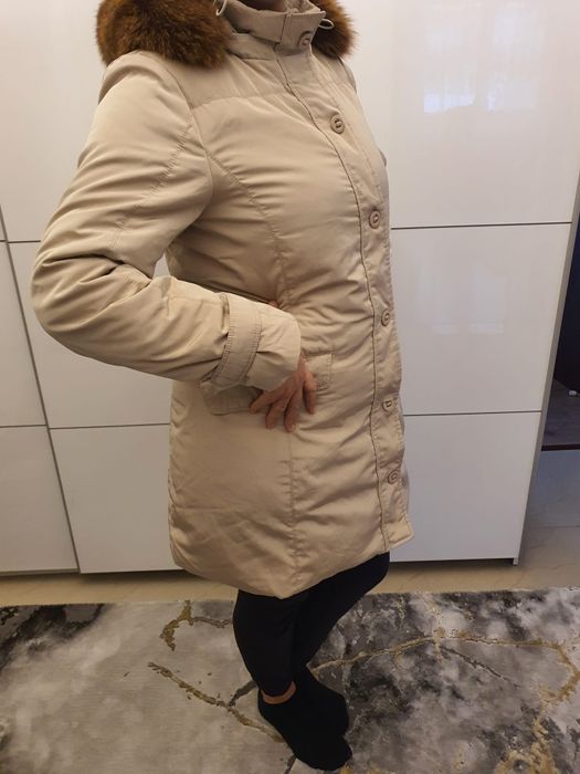 Geaca Tommy originala cu blana naturala la gluga nu guess nu calvin