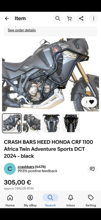 Crash bars HEEDS  Honda Africa Twin 1100 Adventure Sports DCT