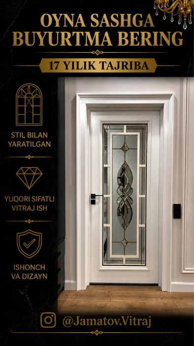 Vitraj oynalr | Eshikga gulik oynalar yasaymiz |