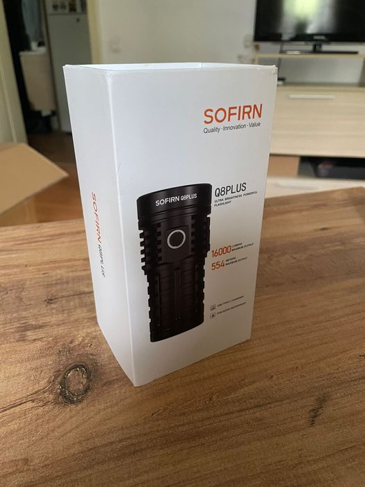 Lanterna Sofirn Q8 Plus 24000 Lumeni USB C cu Reverse Charge 15000mAh