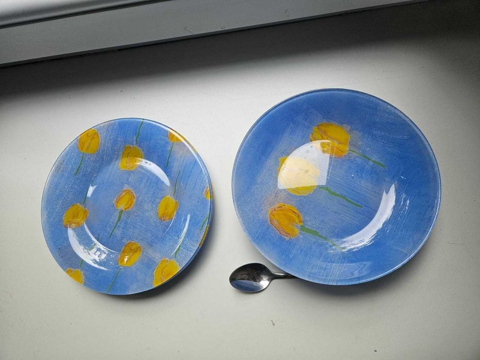 Тарелки стеклянные, 8 шт