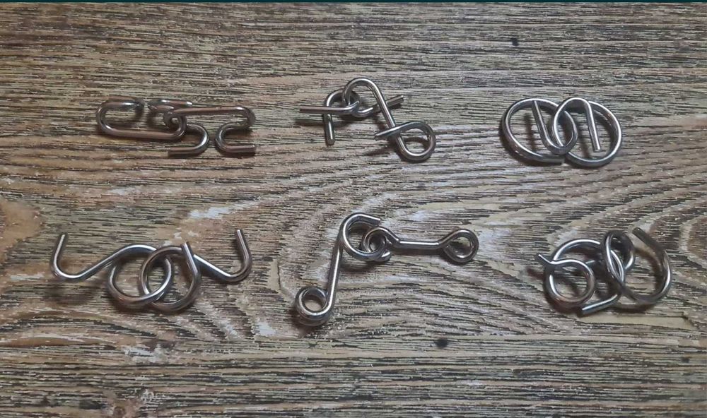 Set 6 buc puzzle metalic