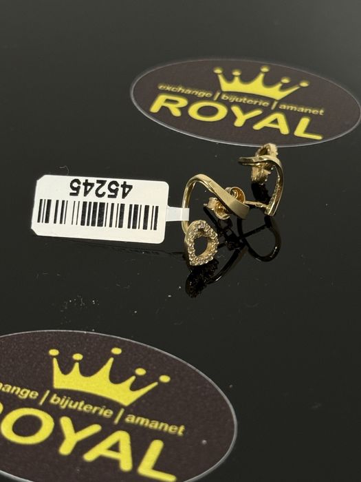 Bijuteria ROYAL : Cercei AUR 14K NOU / 1.64 GR