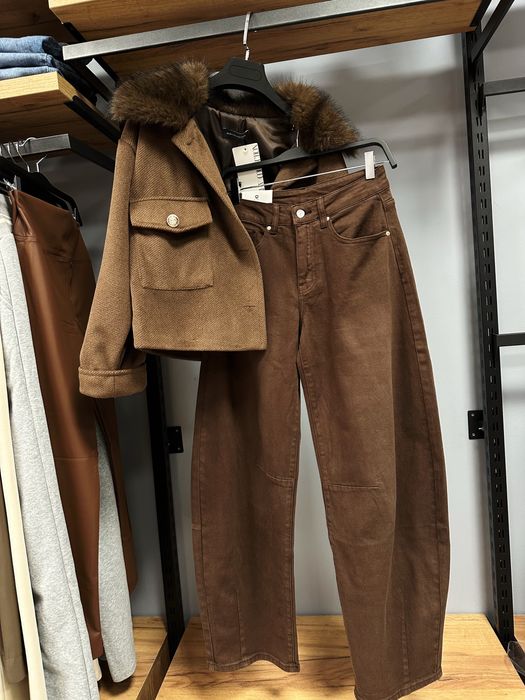 Дамски кафеви baggy дънки