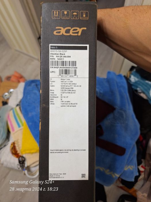 Продам Noutbook Acer Nitro 5 Intel® Core i5-12500h (Новый)