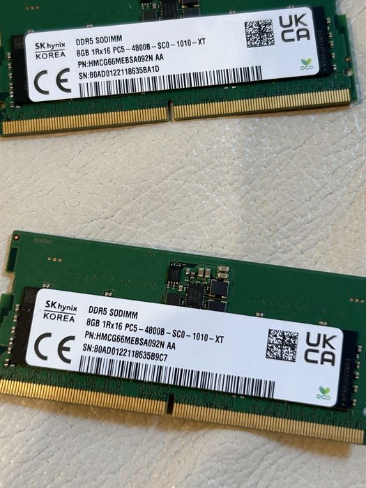 Kit RAM Laptop 16GB DDR5 SK Hynix (2x8GB) 4800MHz