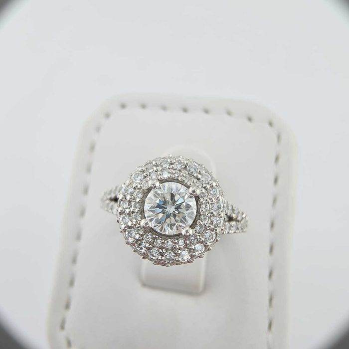 Inel Aur 18 kt cu Diamant rar 3X si  1,3 ct diamante naturale