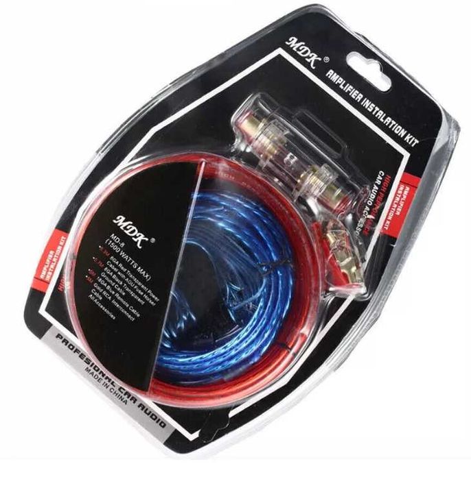 Кабели за усилвател MD-8 1500W 8GA комплект