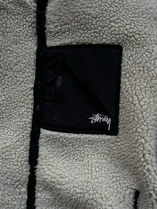 Stussy 8 ball fleece reversible jacket