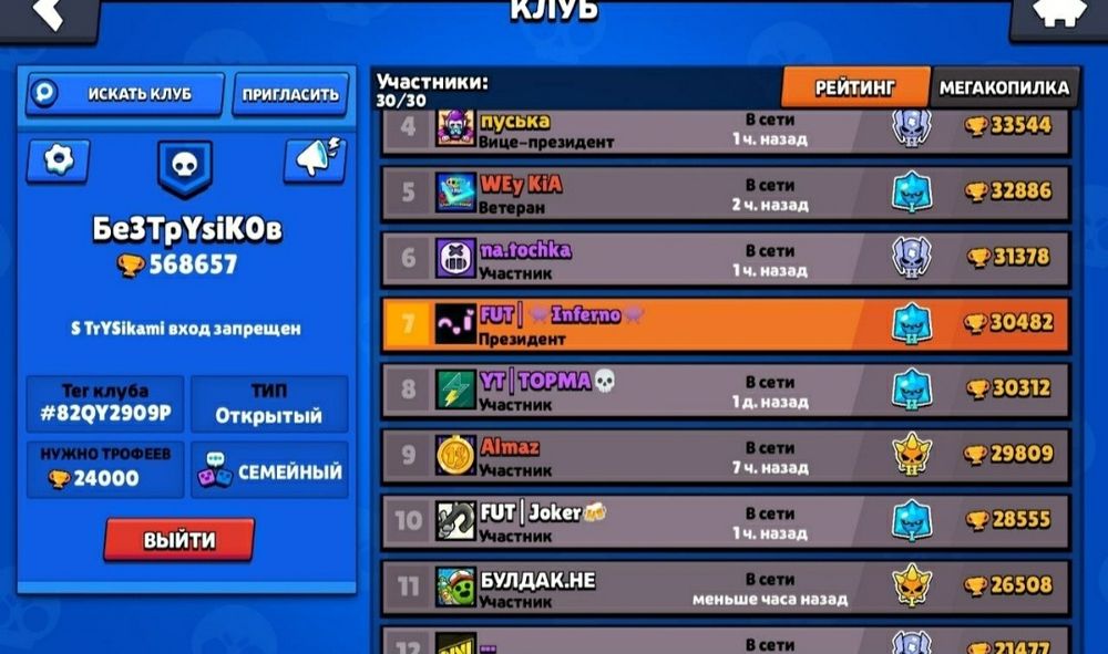 Продам аккаунт в бравл старсе