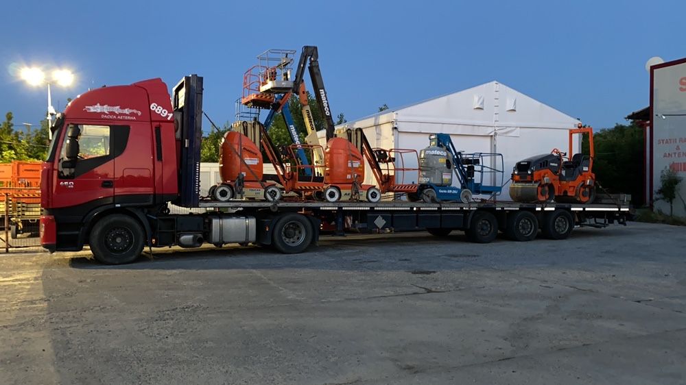 Transport cu trailer si platforma
