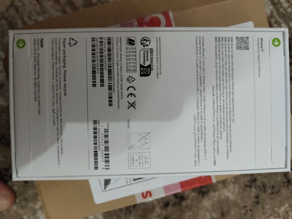 Vând iPhone 17 512GB