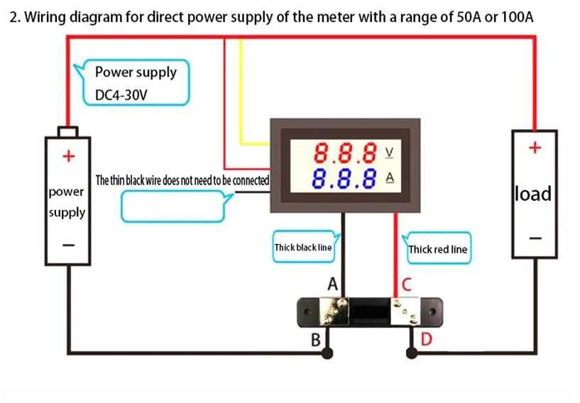 Вольтметр амперметр от 100 до 500 Вольт AC/DC