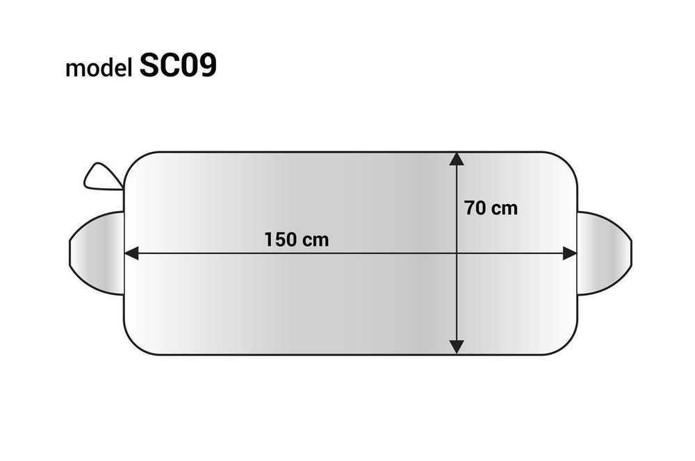 универсалeн сребърeн термо сенник amio зима / лято- 150х70см 01389