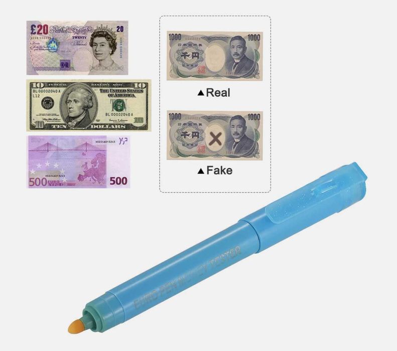 2в1 EURO SAFE PEN ™ – Маркер за Проверка на Фалшиви Пари | Писалка 2в1