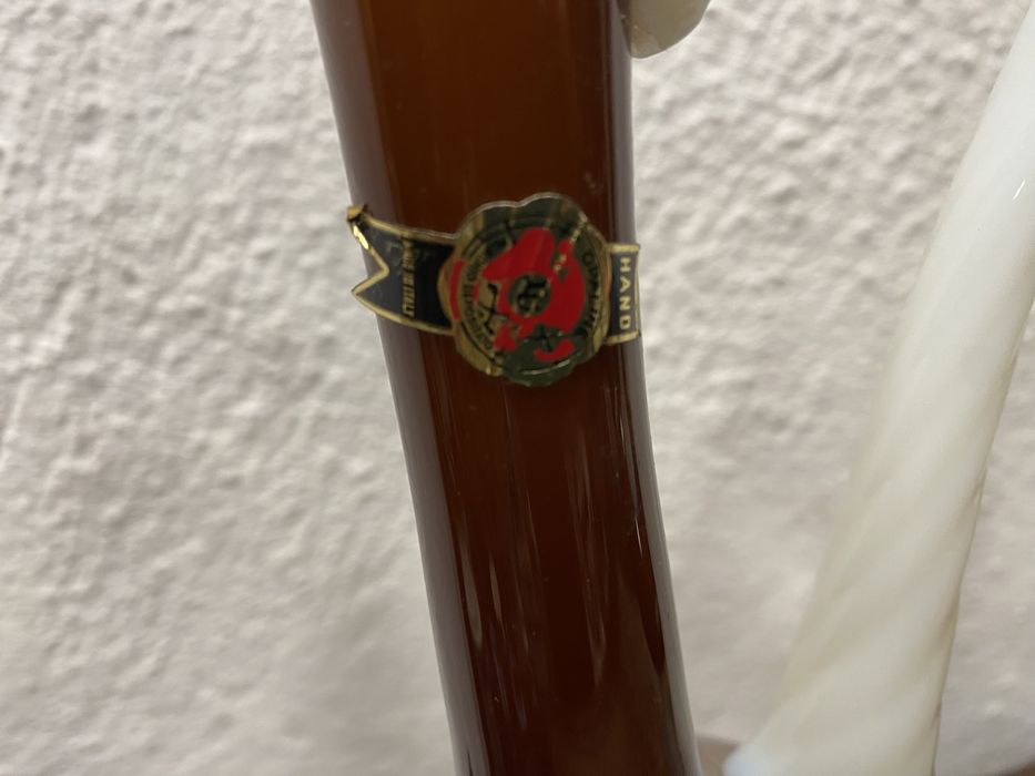 Италия Cristalleria La Toscana опалинови гарафи камея 1960 ваза кана