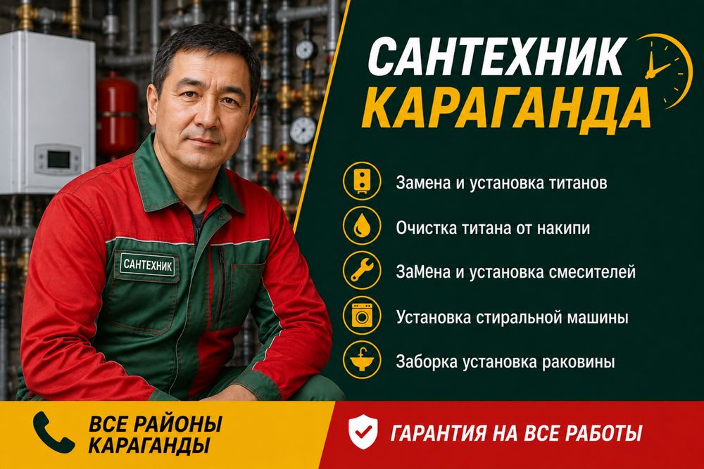 Сантехник Караганда / Установка титана / Замена