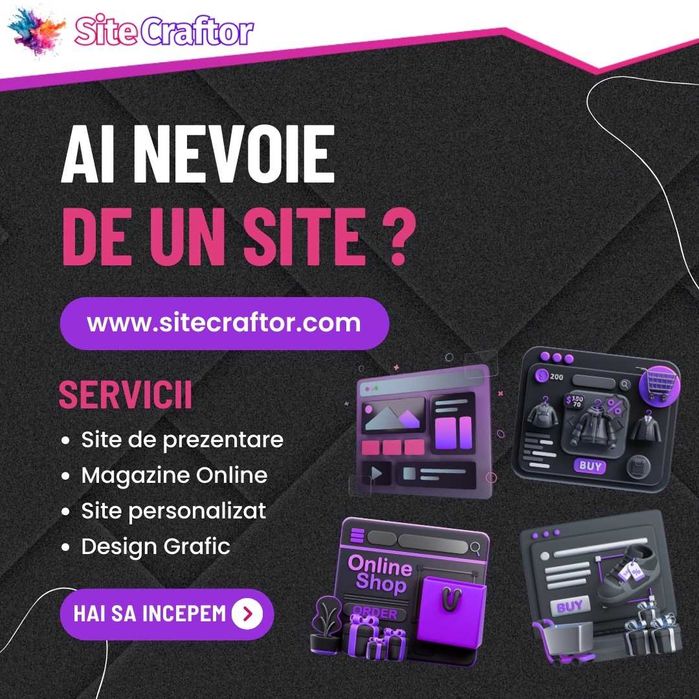 Site de Prezentare, Magazin Online | Gata în 7 Zile | De la 2000 Lei