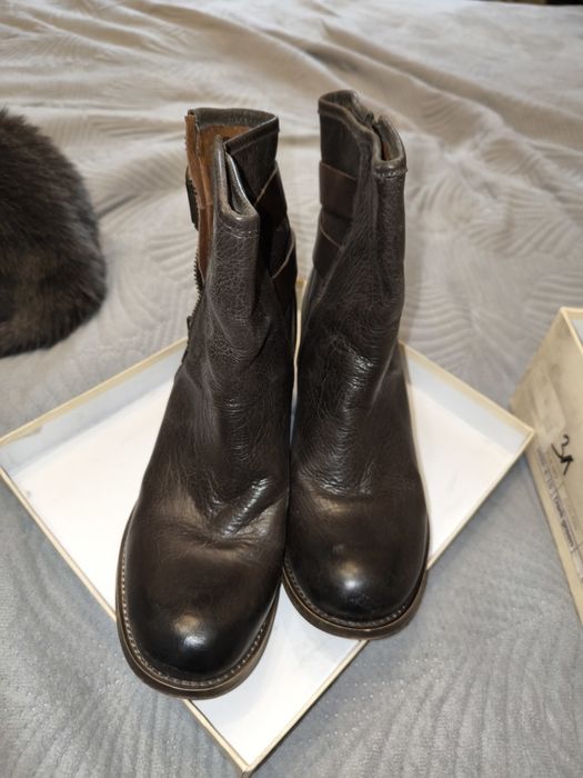 Ботильоны кожаные