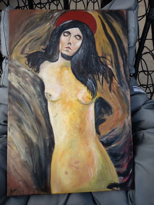 Tablou Nud Reproducere Edvard Munch Madona Ulei Pe Panza Semnat