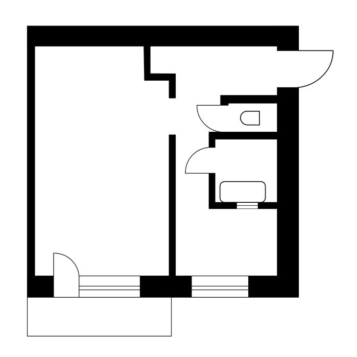 Квартира 1-комнатная