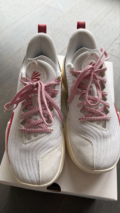 Adidasi baschet  Curry 12 USA white si blue navy