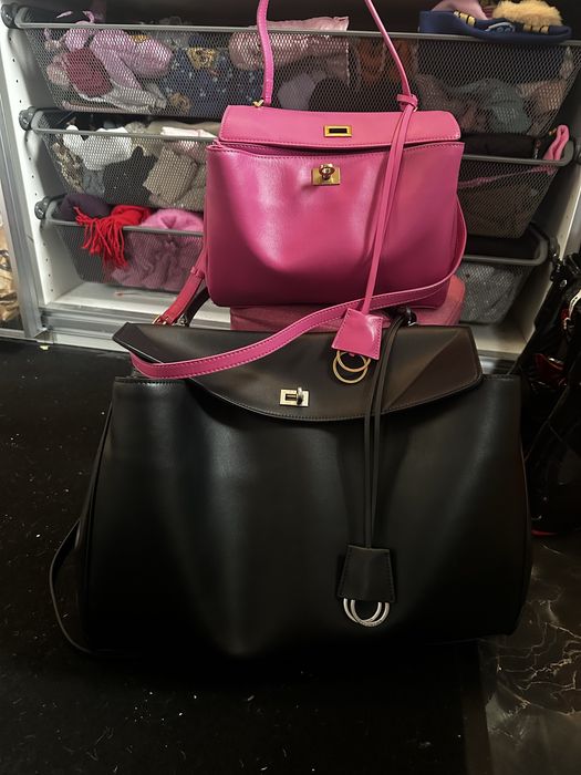 pink rodeo balenciaga medium genuine leather