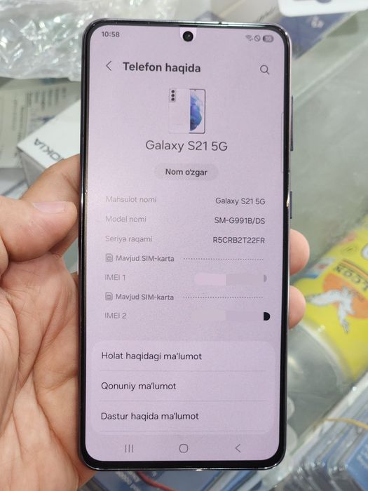 Samsung s21  8/128 xolati Alo