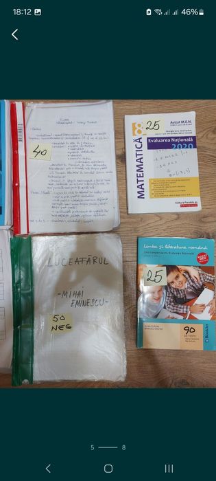 Cărți, culegeri și cursuri de matematică, română și engleză