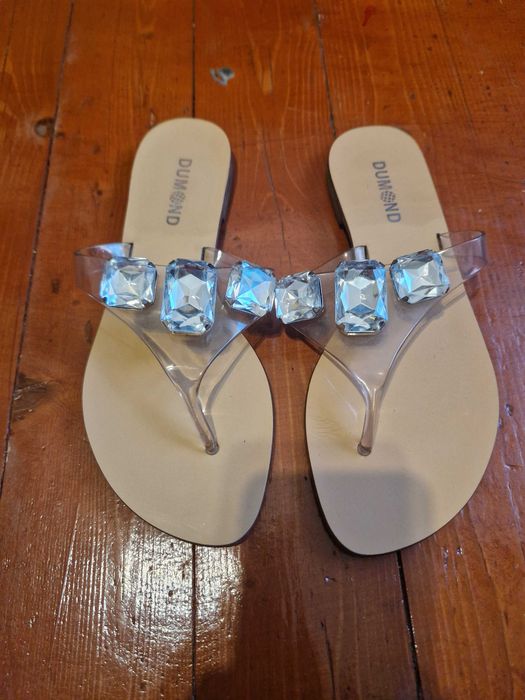 Papuci de vara eleganti cu pietre