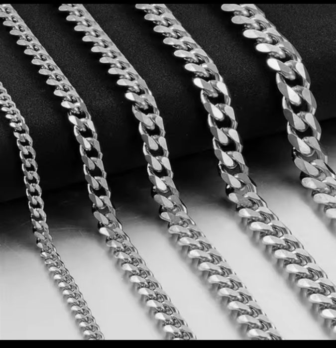 Хип -Хоп/Рапърско семпло колие от титаниева стомана с различни размери