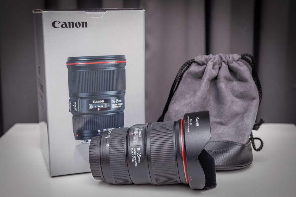 Обектив Canon EF 16-35 f4L като НОВ