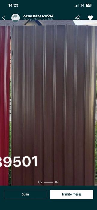 tabla cutata  zincata